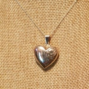 Signed Sterling Silver August Locket Necklace